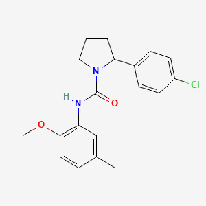 2-(4-chlorophenyl)-N-(2-methoxy-5-methylphenyl)-1-pyrrolidinecarboxamide