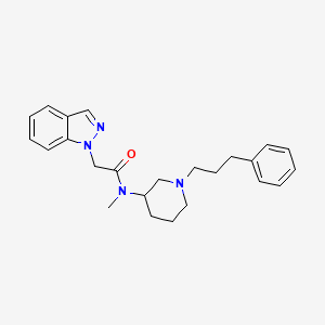 molecular formula C24H30N4O B5998117 2-(1H-indazol-1-yl)-N-methyl-N-[1-(3-phenylpropyl)-3-piperidinyl]acetamide 