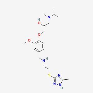 1-[isopropyl(methyl)amino]-3-{2-methoxy-4-[({2-[(3-methyl-1H-1,2,4-triazol-5-yl)thio]ethyl}amino)methyl]phenoxy}-2-propanol