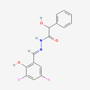 2-hydroxy-N'-(2-hydroxy-3,5-diiodobenzylidene)-2-phenylacetohydrazide