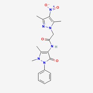 2-(3,5-dimethyl-4-nitro-1H-pyrazol-1-yl)-N-(1,5-dimethyl-3-oxo-2-phenyl-2,3-dihydro-1H-pyrazol-4-yl)acetamide