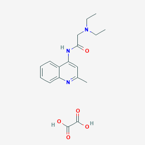 2-(diethylamino)-N-(2-methylquinolin-4-yl)acetamide;oxalic acid