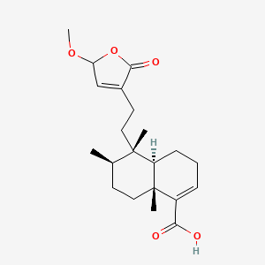 molecular formula C21H30O5 B599817 15,16-Dihydro-15-methoxy-16-oxohardwickiic acid CAS No. 115783-35-2