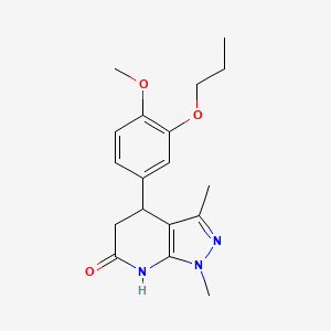 4-(4-methoxy-3-propoxyphenyl)-1,3-dimethyl-1,4,5,7-tetrahydro-6H-pyrazolo[3,4-b]pyridin-6-one