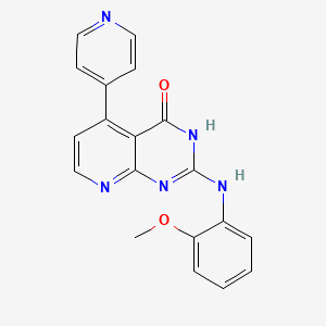 molecular formula C19H15N5O2 B5998192 2-[(2-methoxyphenyl)amino]-5-(4-pyridinyl)pyrido[2,3-d]pyrimidin-4(3H)-one 