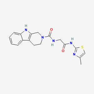 N-{2-[(4-methyl-1,3-thiazol-2-yl)amino]-2-oxoethyl}-1,3,4,9-tetrahydro-2H-beta-carboline-2-carboxamide