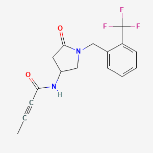 N-{5-oxo-1-[2-(trifluoromethyl)benzyl]-3-pyrrolidinyl}-2-butynamide