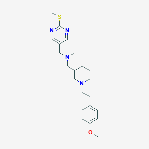 molecular formula C22H32N4OS B5998216 ({1-[2-(4-methoxyphenyl)ethyl]-3-piperidinyl}methyl)methyl{[2-(methylthio)-5-pyrimidinyl]methyl}amine 