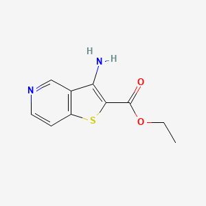 molecular formula C10H10N2O2S B599822 Ethyl 3-aminothieno[3,2-C]pyridine-2-carboxylate CAS No. 187733-13-7
