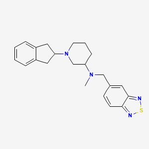 molecular formula C22H26N4S B5998259 N-(2,1,3-benzothiadiazol-5-ylmethyl)-1-(2,3-dihydro-1H-inden-2-yl)-N-methyl-3-piperidinamine 