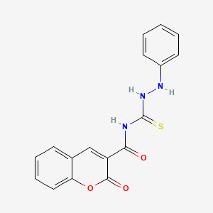 2-oxo-N-[(2-phenylhydrazino)carbonothioyl]-2H-chromene-3-carboxamide