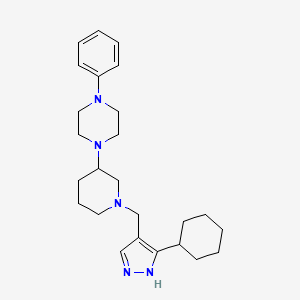 1-{1-[(3-cyclohexyl-1H-pyrazol-4-yl)methyl]-3-piperidinyl}-4-phenylpiperazine