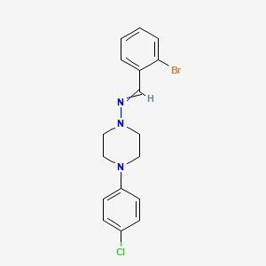 N-(2-bromobenzylidene)-4-(4-chlorophenyl)-1-piperazinamine