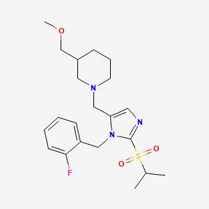 1-{[1-(2-fluorobenzyl)-2-(isopropylsulfonyl)-1H-imidazol-5-yl]methyl}-3-(methoxymethyl)piperidine