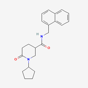 1-cyclopentyl-N-(1-naphthylmethyl)-6-oxo-3-piperidinecarboxamide