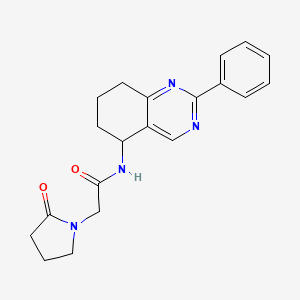 2-(2-oxo-1-pyrrolidinyl)-N-(2-phenyl-5,6,7,8-tetrahydro-5-quinazolinyl)acetamide