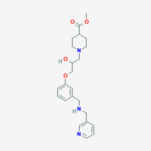 molecular formula C23H31N3O4 B5998324 methyl 1-[2-hydroxy-3-(3-{[(3-pyridinylmethyl)amino]methyl}phenoxy)propyl]-4-piperidinecarboxylate 