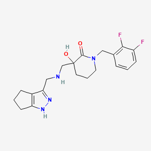 1-(2,3-difluorobenzyl)-3-hydroxy-3-{[(1,4,5,6-tetrahydrocyclopenta[c]pyrazol-3-ylmethyl)amino]methyl}-2-piperidinone