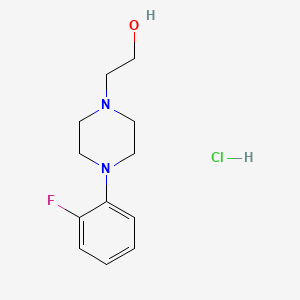 molecular formula C12H18ClFN2O B5998358 2-[4-(2-fluorophenyl)piperazin-1-yl]ethanol hydrochloride 