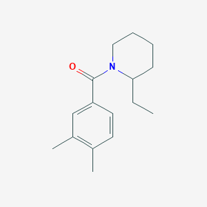 molecular formula C16H23NO B5998365 1-(3,4-dimethylbenzoyl)-2-ethylpiperidine 