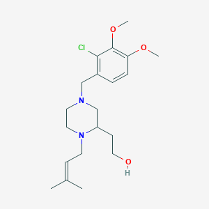 2-[4-(2-chloro-3,4-dimethoxybenzyl)-1-(3-methyl-2-buten-1-yl)-2-piperazinyl]ethanol