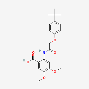 2-{[(4-tert-butylphenoxy)acetyl]amino}-4,5-dimethoxybenzoic acid