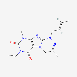 1-(2-buten-1-yl)-7-ethyl-3,9-dimethyl-1,4-dihydro[1,2,4]triazino[3,4-f]purine-6,8(7H,9H)-dione