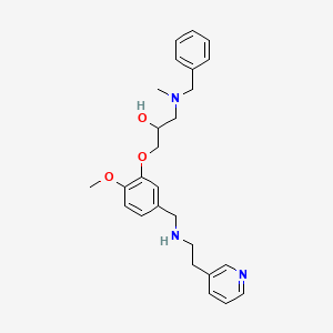 1-[benzyl(methyl)amino]-3-[2-methoxy-5-({[2-(3-pyridinyl)ethyl]amino}methyl)phenoxy]-2-propanol