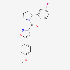 3-{[2-(3-fluorophenyl)-1-pyrrolidinyl]carbonyl}-5-(4-methoxyphenyl)isoxazole