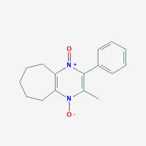 molecular formula C16H18N2O2 B5998435 2-methyl-3-phenyl-6,7,8,9-tetrahydro-5H-cyclohepta[b]pyrazine 1,4-dioxide 