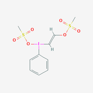 molecular formula C10H13IO6S2 B5998445 2-[[(methylsulfonyl)oxy](phenyl)-lambda~3~-iodanyl]vinyl methanesulfonate 