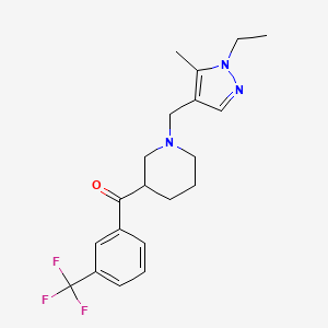 {1-[(1-ethyl-5-methyl-1H-pyrazol-4-yl)methyl]-3-piperidinyl}[3-(trifluoromethyl)phenyl]methanone