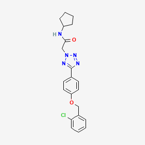 2-(5-{4-[(2-CHLOROPHENYL)METHOXY]PHENYL}-2H-1,2,3,4-TETRAZOL-2-YL)-N-CYCLOPENTYLACETAMIDE