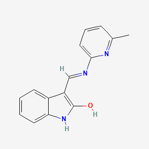 (3Z)-3-{[(6-METHYLPYRIDIN-2-YL)AMINO]METHYLIDENE}-2,3-DIHYDRO-1H-INDOL-2-ONE