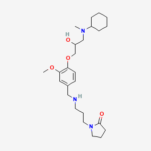 1-{3-[(4-{3-[cyclohexyl(methyl)amino]-2-hydroxypropoxy}-3-methoxybenzyl)amino]propyl}-2-pyrrolidinone