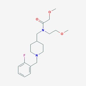 molecular formula C19H29FN2O3 B5998517 N-{[1-(2-fluorobenzyl)-4-piperidinyl]methyl}-2-methoxy-N-(2-methoxyethyl)acetamide 