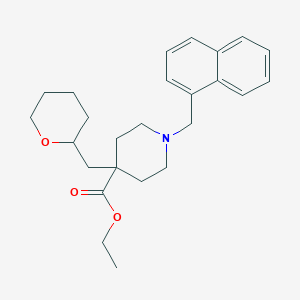 ethyl 1-(1-naphthylmethyl)-4-(tetrahydro-2H-pyran-2-ylmethyl)-4-piperidinecarboxylate