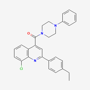 8-chloro-2-(4-ethylphenyl)-4-[(4-phenyl-1-piperazinyl)carbonyl]quinoline