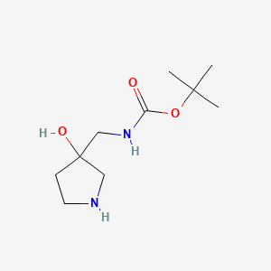 molecular formula C10H20N2O3 B599855 3-(Boc-氨基甲基)-3-羟基吡咯烷 CAS No. 125033-59-2