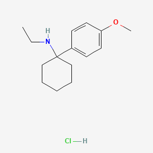 molecular formula C15H24ClNO B599856 盐酸 N-乙基-1-(4-甲氧基苯基)环己胺 CAS No. 1933-15-9