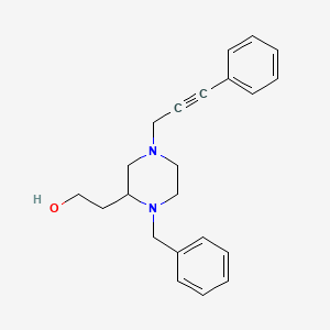 molecular formula C22H26N2O B5998575 2-[1-benzyl-4-(3-phenyl-2-propyn-1-yl)-2-piperazinyl]ethanol 