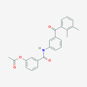 molecular formula C24H21NO4 B5998577 3-({[3-(2,3-dimethylbenzoyl)phenyl]amino}carbonyl)phenyl acetate 