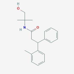 molecular formula C20H25NO2 B5998595 N-(2-hydroxy-1,1-dimethylethyl)-3-(2-methylphenyl)-3-phenylpropanamide 