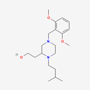 molecular formula C20H34N2O3 B5998602 2-[4-(2,6-dimethoxybenzyl)-1-(3-methylbutyl)-2-piperazinyl]ethanol 