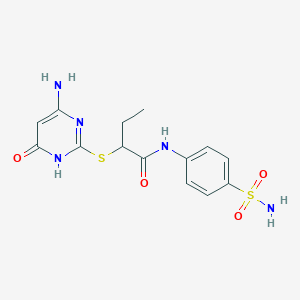 2-[(4-amino-6-oxo-1,6-dihydro-2-pyrimidinyl)thio]-N-[4-(aminosulfonyl)phenyl]butanamide