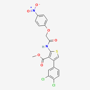 molecular formula C20H14Cl2N2O6S B5998625 methyl 4-(3,4-dichlorophenyl)-2-{[(4-nitrophenoxy)acetyl]amino}-3-thiophenecarboxylate 