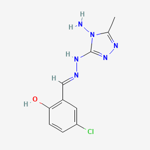 5-chloro-2-hydroxybenzaldehyde (4-amino-5-methyl-4H-1,2,4-triazol-3-yl)hydrazone