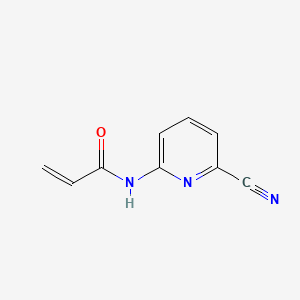 molecular formula C9H7N3O B599867 N-(6-Cyanopyridin-2-yl)acrylamide CAS No. 135450-61-2