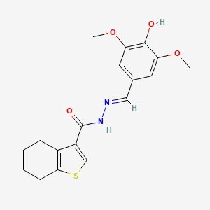 N'-(4-hydroxy-3,5-dimethoxybenzylidene)-4,5,6,7-tetrahydro-1-benzothiophene-3-carbohydrazide