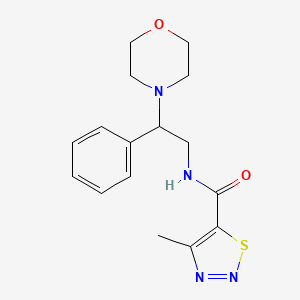 4-methyl-N-[2-(4-morpholinyl)-2-phenylethyl]-1,2,3-thiadiazole-5-carboxamide